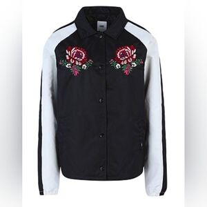 VANS Floral Embroidered Black & White Jacket..